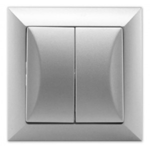 Włącznik podwójny srebr. TIMEX